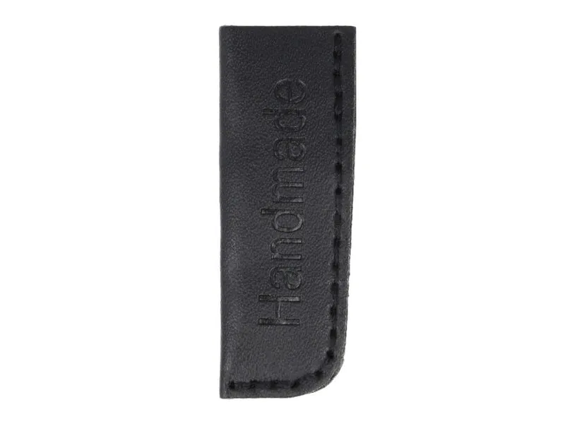 Kunstleder Kordelenden Handmade schwarz 1 Stück
