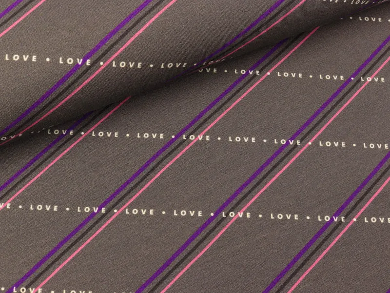 Hamburger Liebe Baumwolljersey Only You Love allways Wins griglio londra-bunt