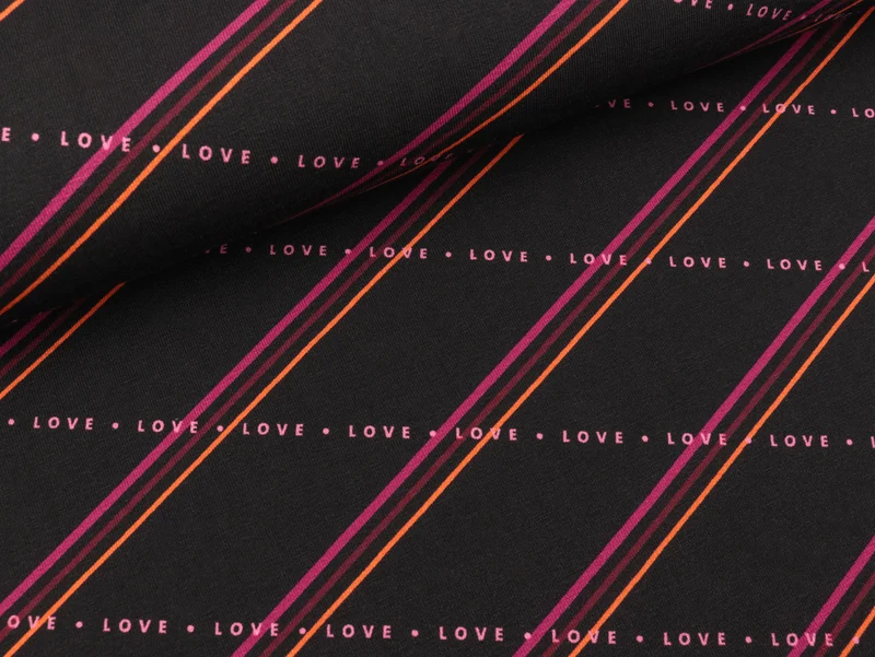Hamburger Liebe Baumwolljersey Only You Love allways Wins mokka-bunt
