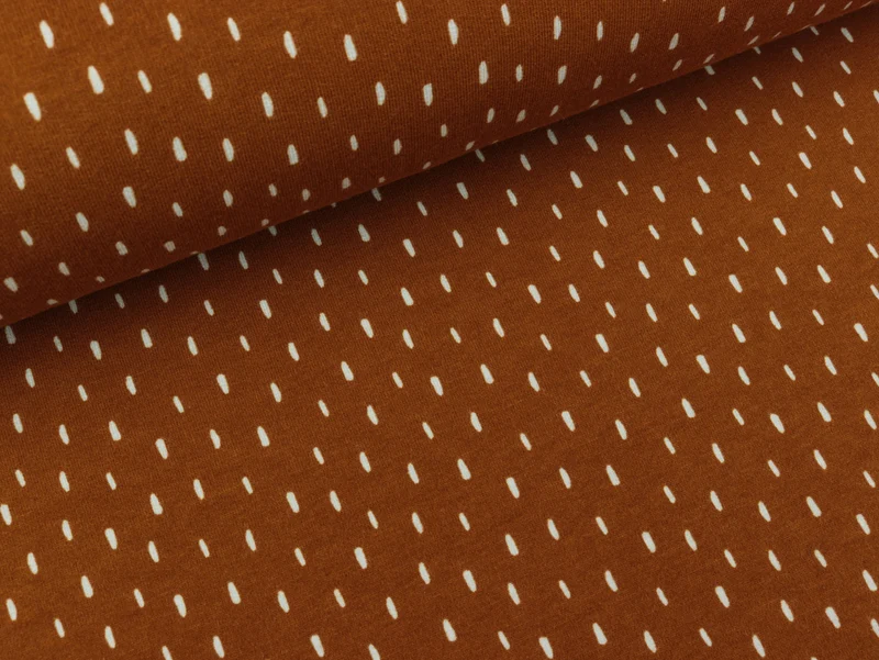 Soft Sweat Stripes weiß auf Cognac