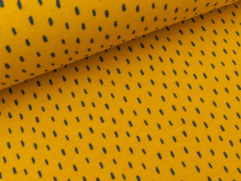 Soft Sweat Stripes jeansblau auf Ochre