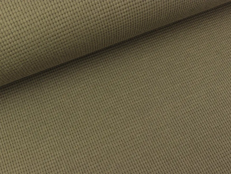Waffeljersey Clarissa khaki uni