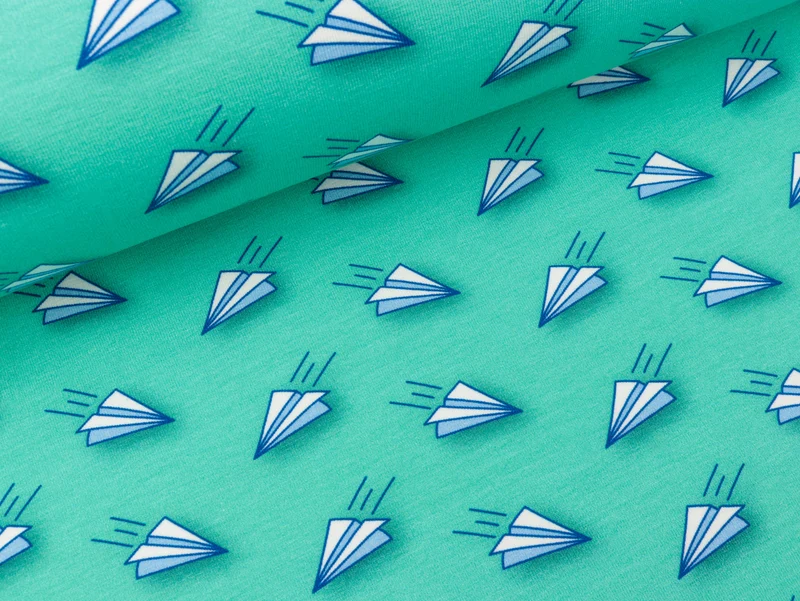 Hamburger Liebe Baumwolljersey Ahoy Little Papierflieger auf Verdino