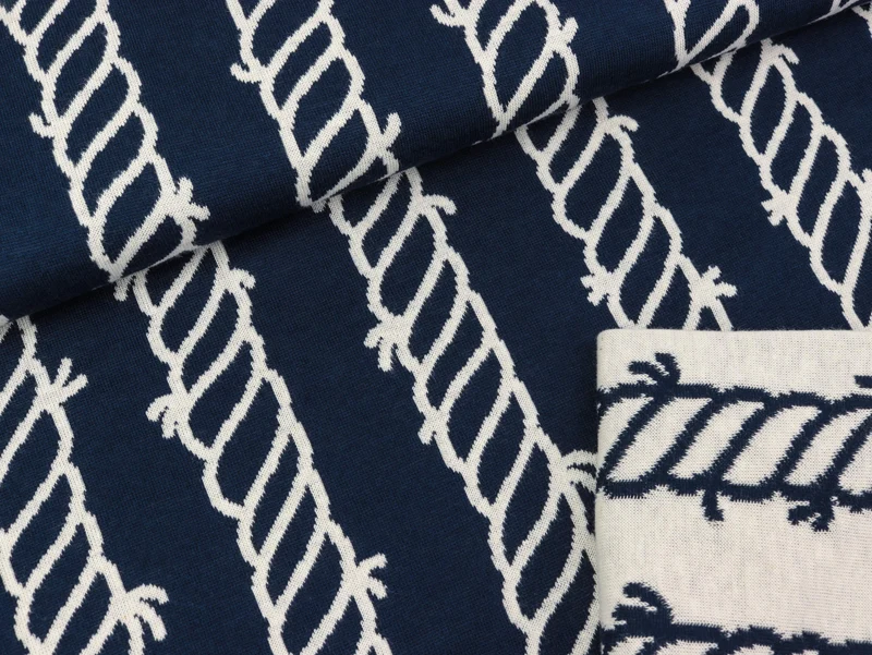 Hamburger Liebe Jacquard Ahoy Double Quai blue navy-winterweiß