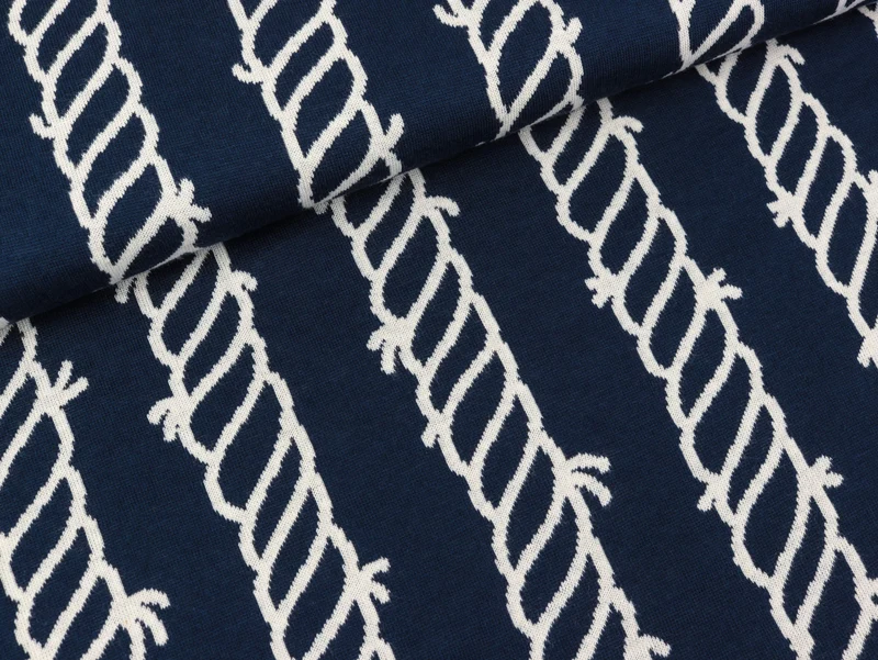 Hamburger Liebe Jacquard Ahoy Double Quai blue navy-winterweiß