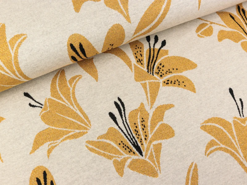 Hamburger Liebe 3 Farb-Jacquardjersey Shine Like a Lily meringa
