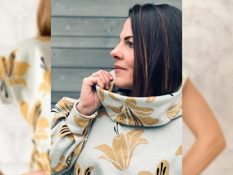 Hamburger Liebe 3 Farb-Jacquardjersey Shine Like a Lily meringa