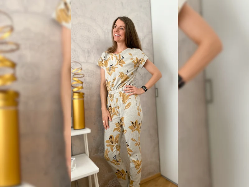 Hamburger Liebe 3 Farb-Jacquardjersey Shine Like a Lily meringa