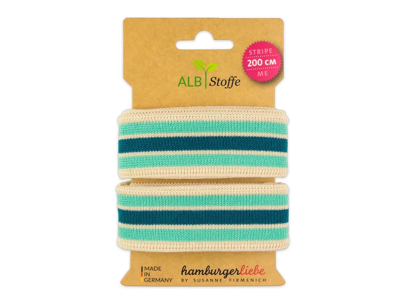 Stripe Me College Ahoy Band meringa-verdino-petrol