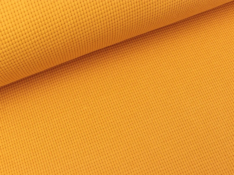Waffeljersey Clarissa senfgelb uni
