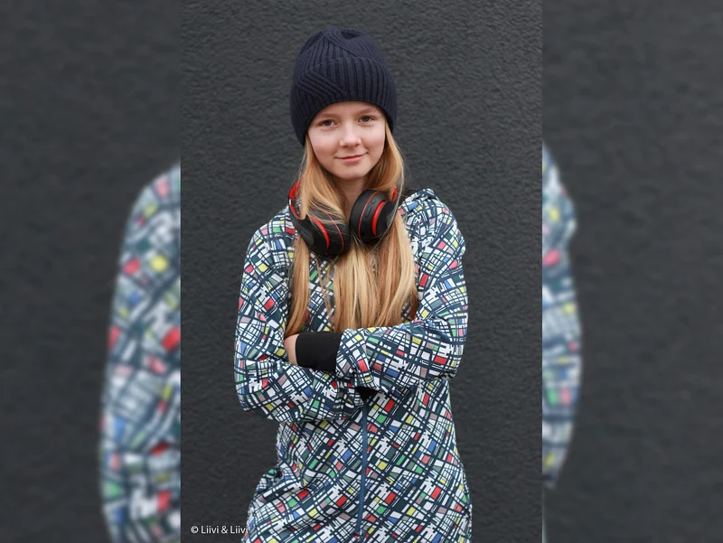 French Terry Eyecatcher bunt auf Weiß by Lila-Lotta