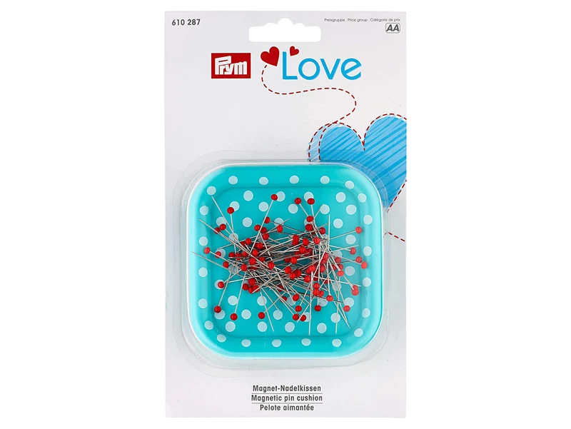 Prym Love 610287 Magnetnadelkissen und Glaskopfstecknadeln