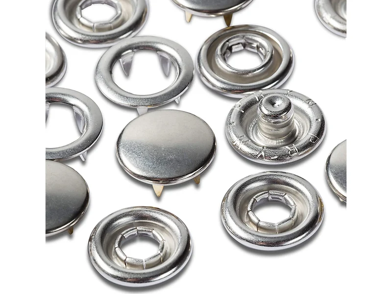 Prym 390104 Nähfrei Druckknöpfe mit glatter Kappe 10mm Nachfüllpackung 20 Stück