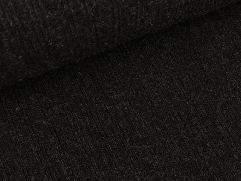 Rippstrickstoff Victoria anthrazit