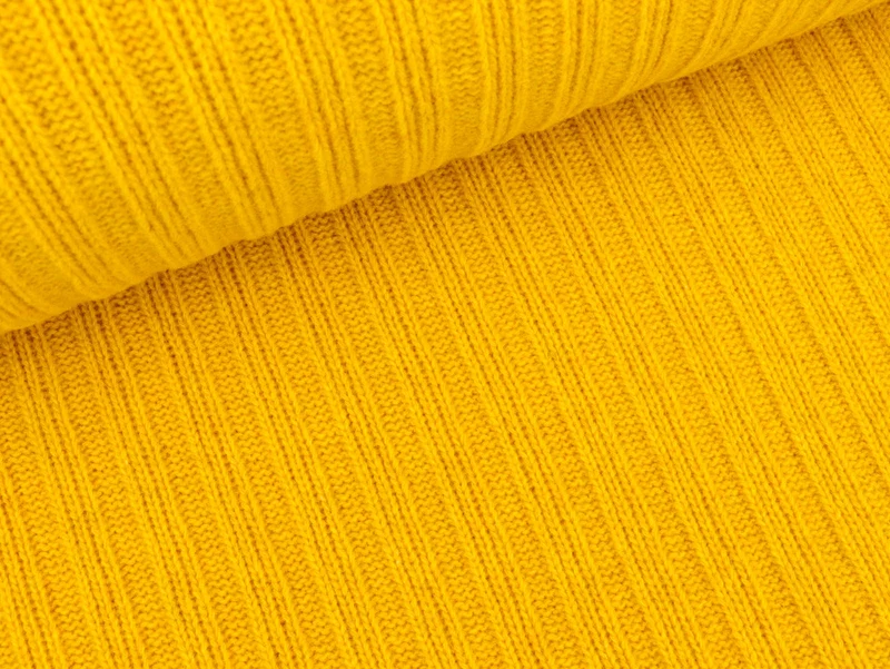 Rippstrickstoff Victoria senfgelb