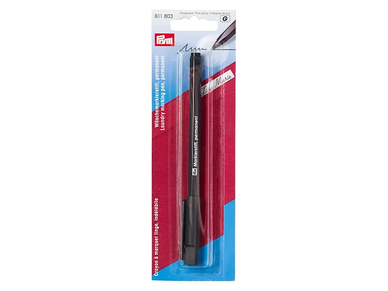 Prym 611803 Wäschemarkierstift permanent schwarz 1 Stück