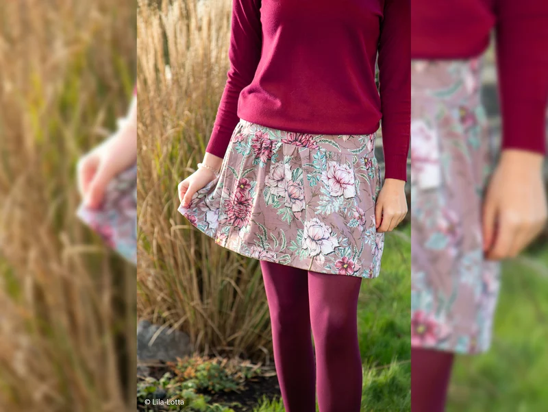 Baumwolljersey My Watercolor Garden altrosa by Lila-Lotta