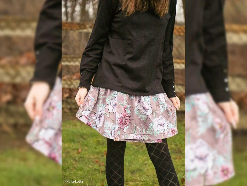 Baumwolljersey My Watercolor Garden altrosa by Lila-Lotta