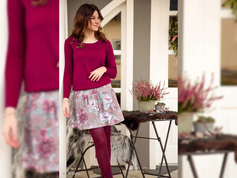 Baumwolljersey My Watercolor Garden altrosa by Lila-Lotta