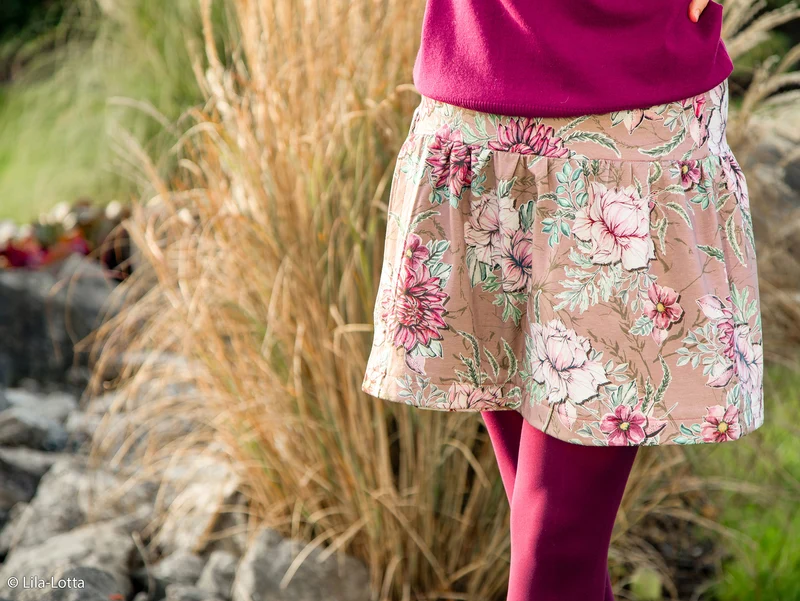 Baumwolljersey My Watercolor Garden altrosa by Lila-Lotta