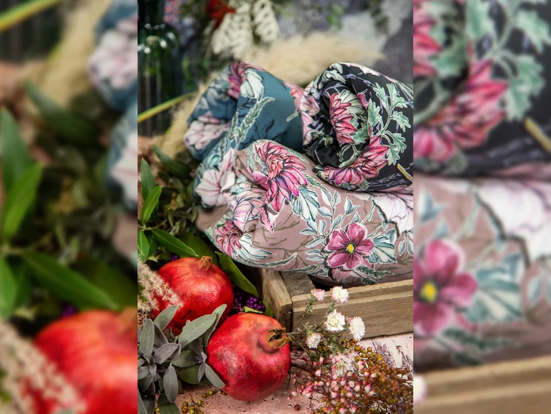 Baumwolljersey My Watercolor Garden altrosa by Lila-Lotta