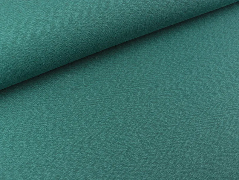 Jacquardjersey Prag Sluboptik smaragdgrün meliert