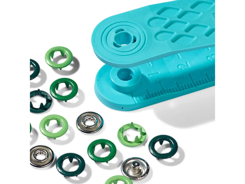 Prym Love 390703 Nähfrei Jersey Druckknöpfe Set 8mm Grüntöne 21 Stück