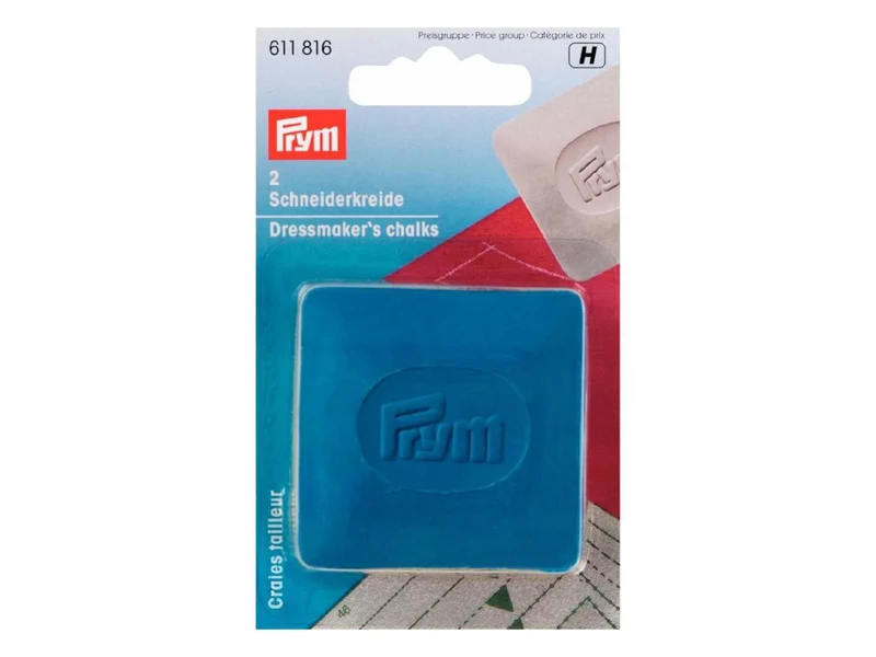 Prym 611816 Schneiderkreide Platten blau-gelb 2 Stück