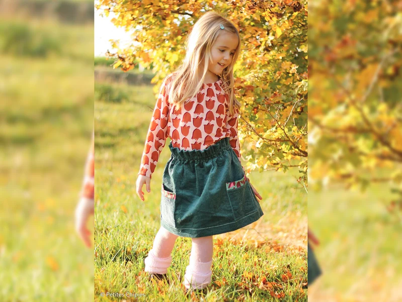 Viskosestoff Retro Tulips rost auf Rosa by Cherry Picking
