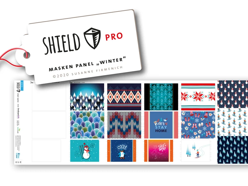 Albstoffe SHIELD Pro Masken Panel WINTER (eckig) 50cm