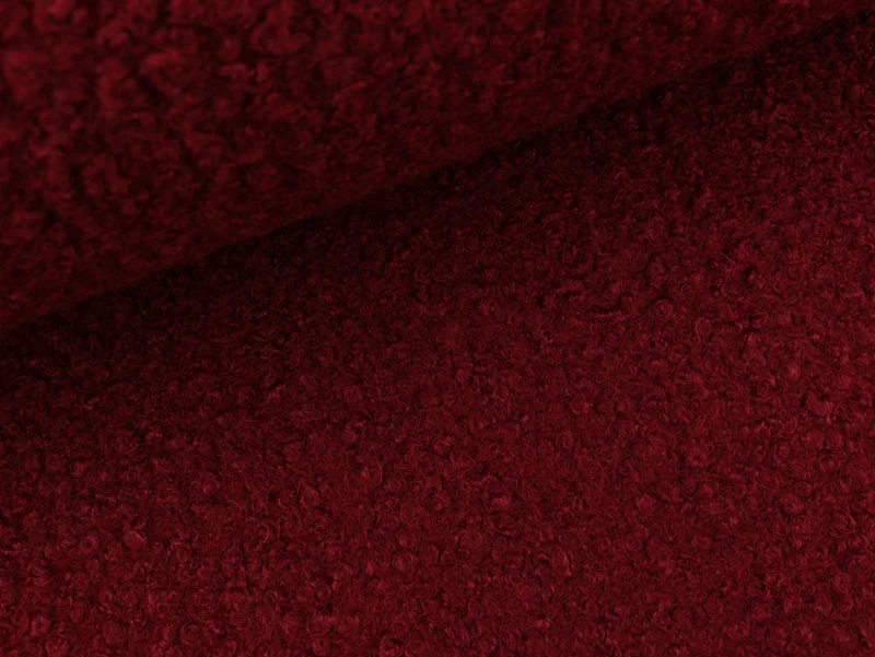 Boucle weinrot uni