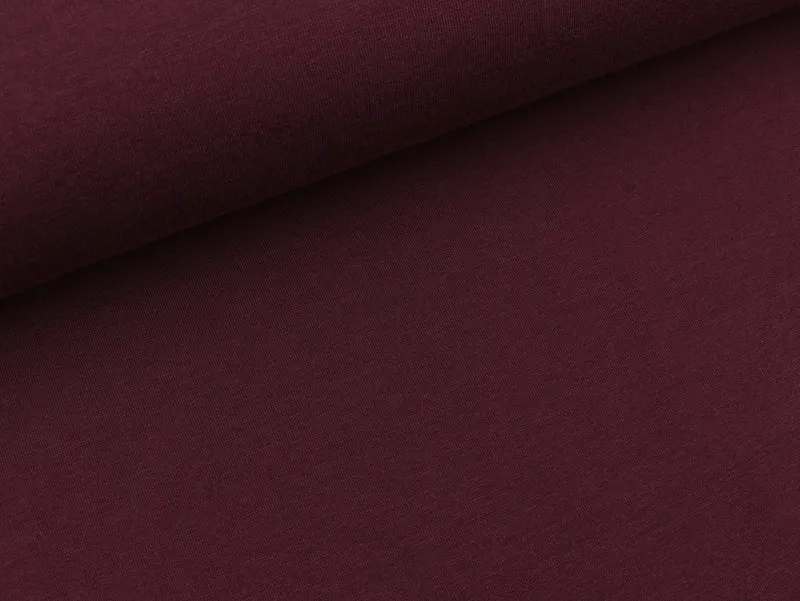 Bio-Single-Jersey bordeaux uni