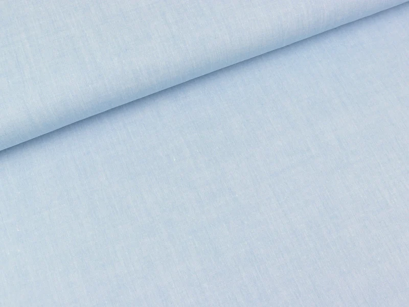Reststück 8cm - Baumwoll Webware Dina hellblau meliert