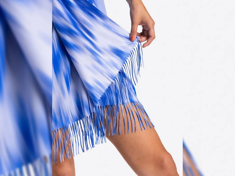 Hamburger Liebe Fringe Me Aqua mit Fransenborte