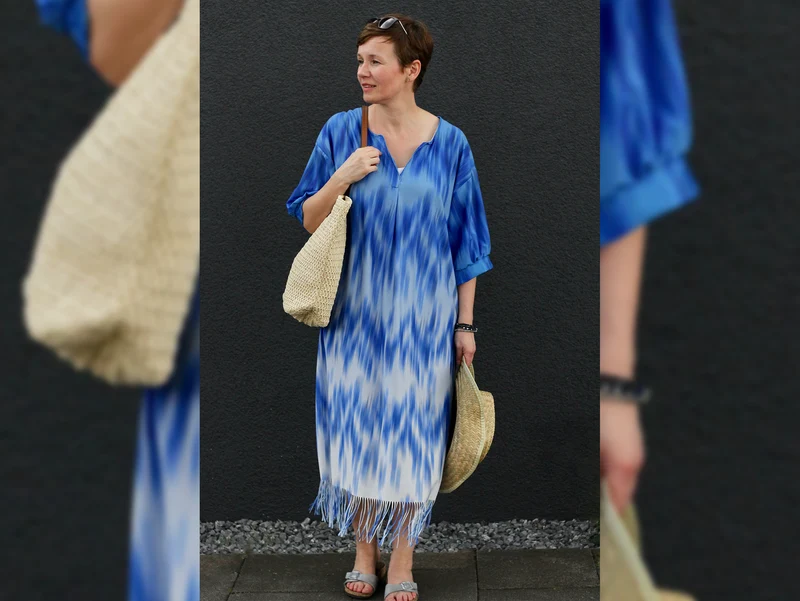 Hamburger Liebe Fringe Me Aqua mit Fransenborte