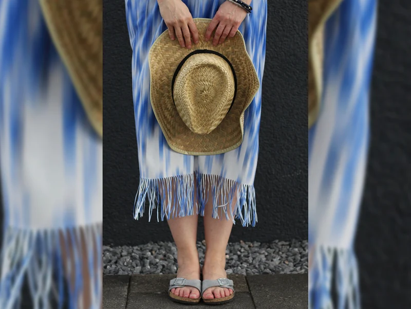 Hamburger Liebe Fringe Me Aqua mit Fransenborte