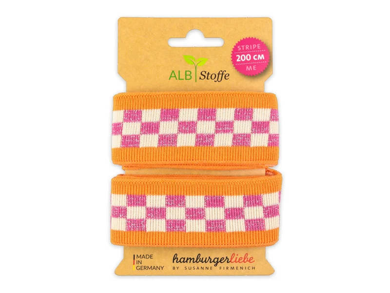 Stripe Me Icon Check Point Band papaia-ortensia-meringa-silber