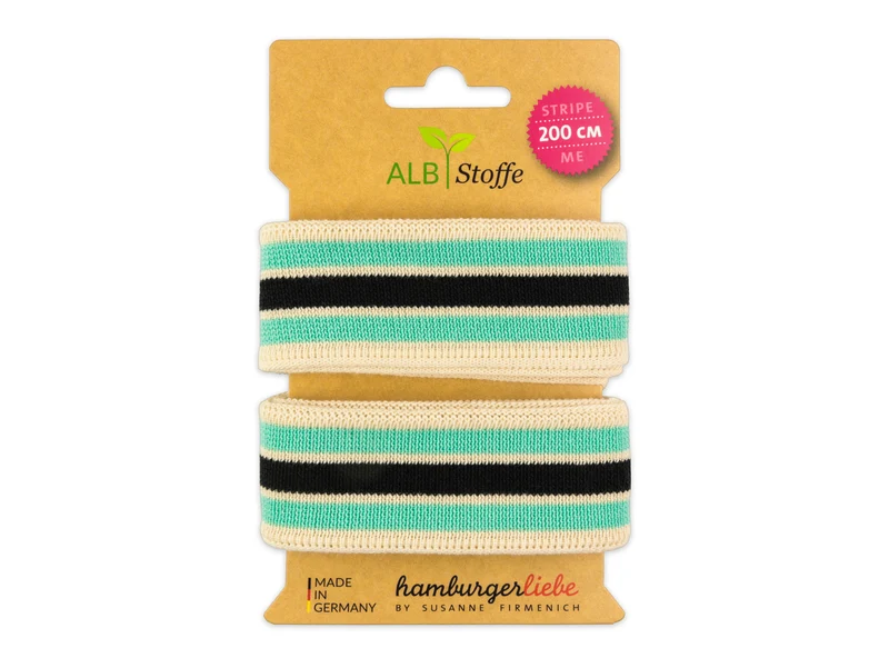 Stripe Me College Sakura Band meringa-verdino-schwarz