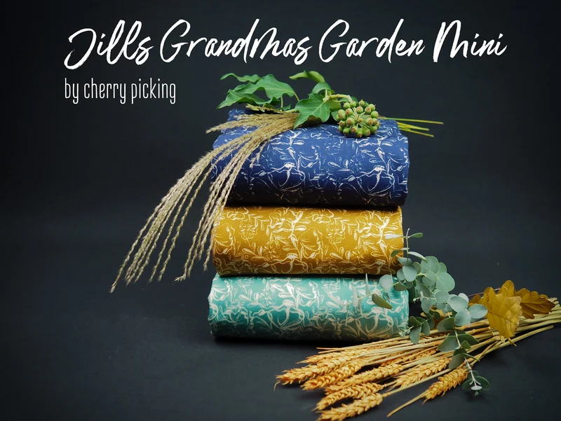 Baumwolljersey Jills Life Grandmas Garden Mini ocker by Cherry Picking