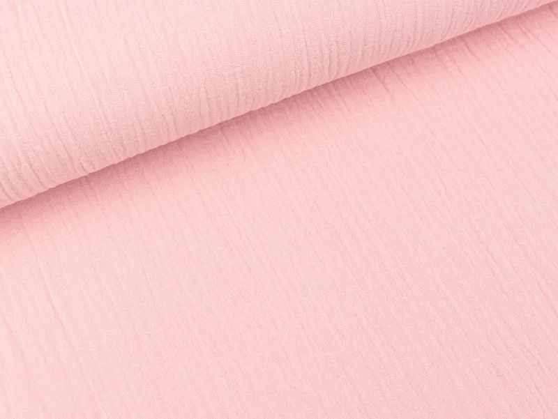 Baumwoll Double Gauze Jenke rosa uni