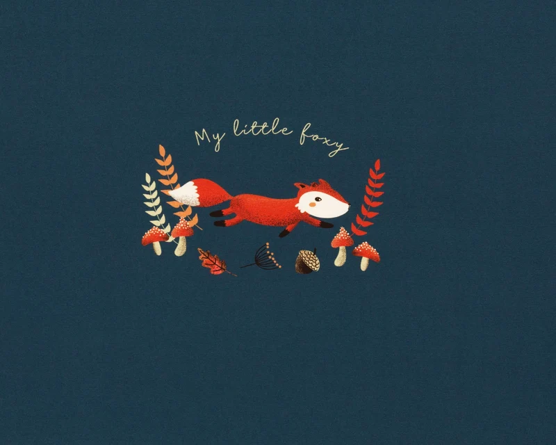 Baumwolljersey My little Foxy by Christiane Zielinski Panel 65cm