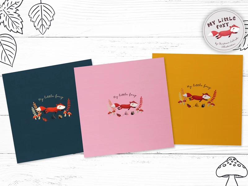 Baumwolljersey My little Foxy by Christiane Zielinski Panel 65cm