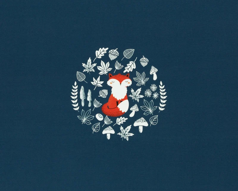 Baumwolljersey My little Foxy Wachsamer Fuchs by Christiane Zielinski Panel 65cm