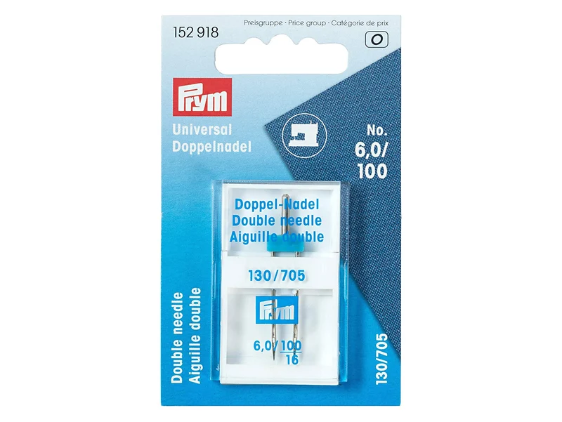 Prym 152918 Nähmaschinen Universal Doppelnadel 6.0 / 100