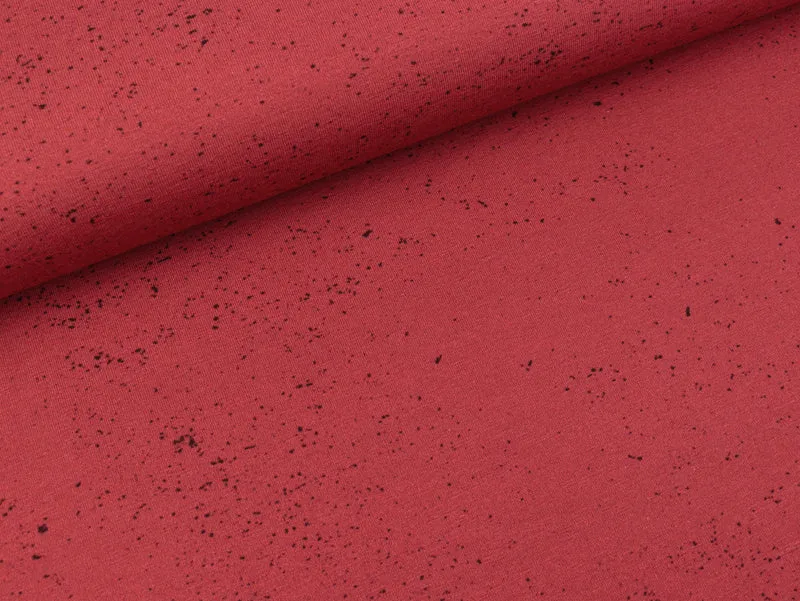 Baumwolljersey Urban Grunge rouge-schwarz by Thorsten Berger