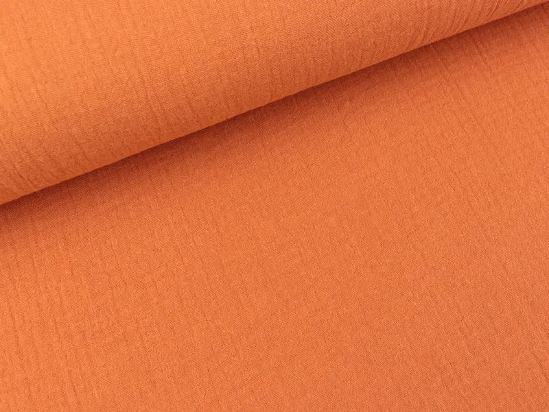 Baumwoll Double Gauze Jenke apricot uni