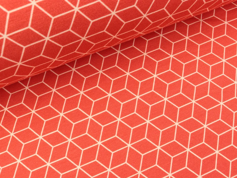 Hamburger Liebe Baumwollsweat Sakura Asanoha luce rosso-meringa