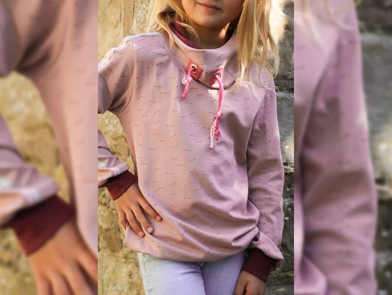 Interlock Jersey Bueno Kleine Pfeile auf Altrosa