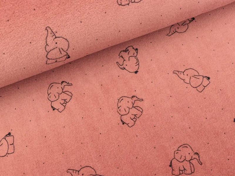 Nicki Velour Elephant schwarz auf Terra