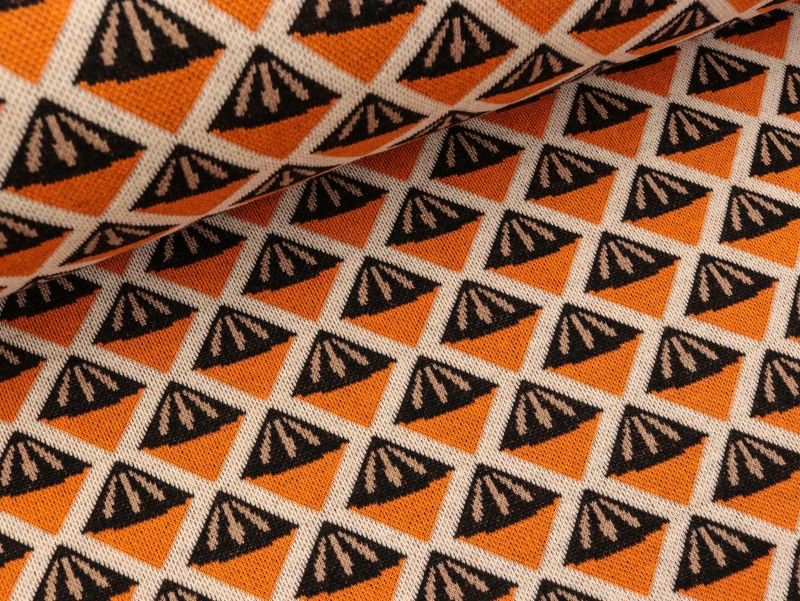 Hamburger Liebe 4 Farb-Jacquardjersey Orient Oxident Aladin papaia-bunt